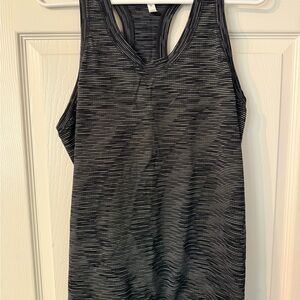 Athleta Black and White Striped Momentum Tank Top